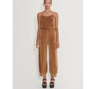 New Suzie Kondi Tan Jump suit L